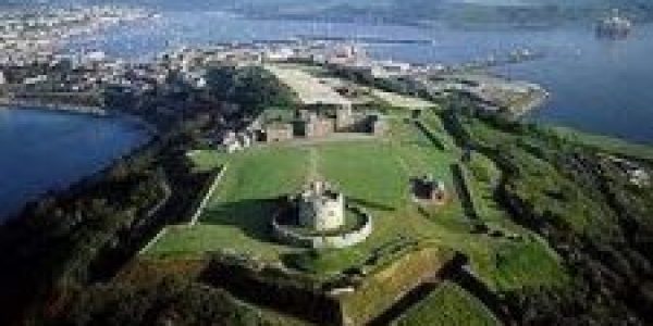 Pendennis Castle in a Force Eight Gale